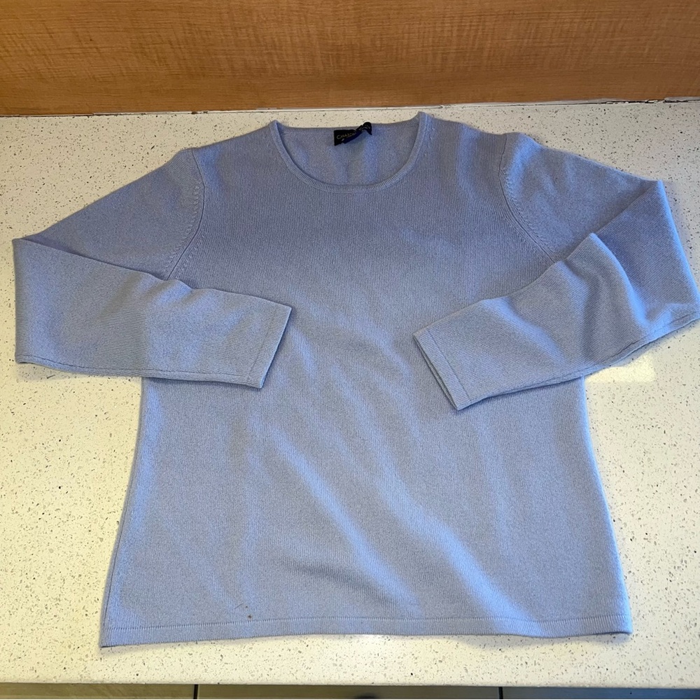 Charter Club Soft Blue 2 PLY 100% Cashmere Knit